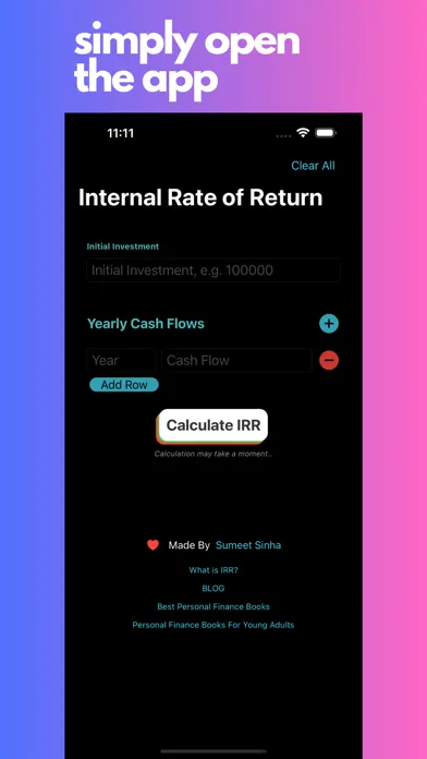 تصاویر IRR Calculator