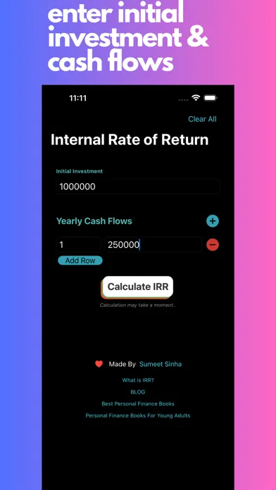 تصاویر IRR Calculator