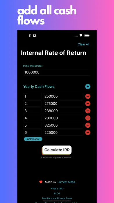 تصاویر IRR Calculator