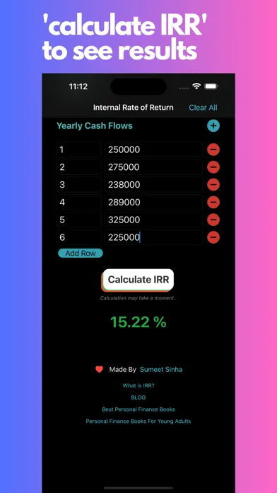 تصاویر IRR Calculator
