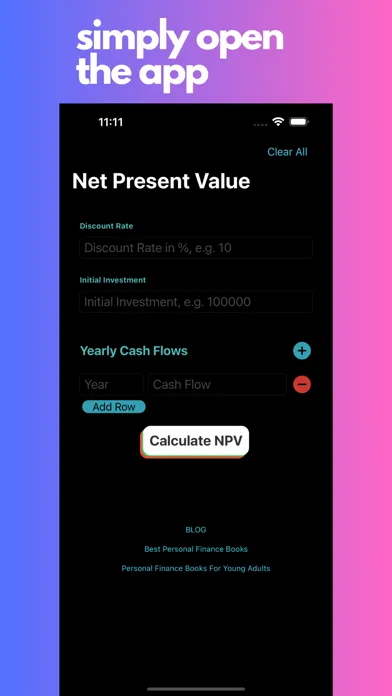 NPV Calculator स्क्रीनशॉट