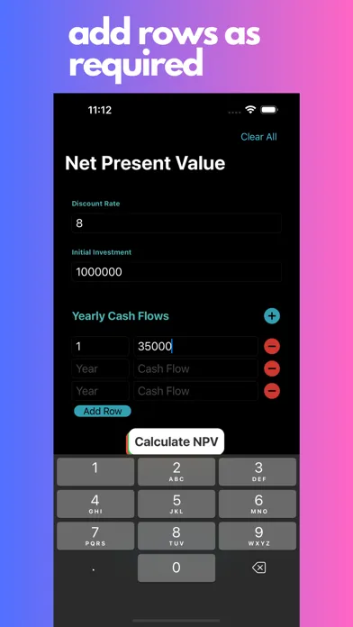 NPV Calculator स्क्रीनशॉट
