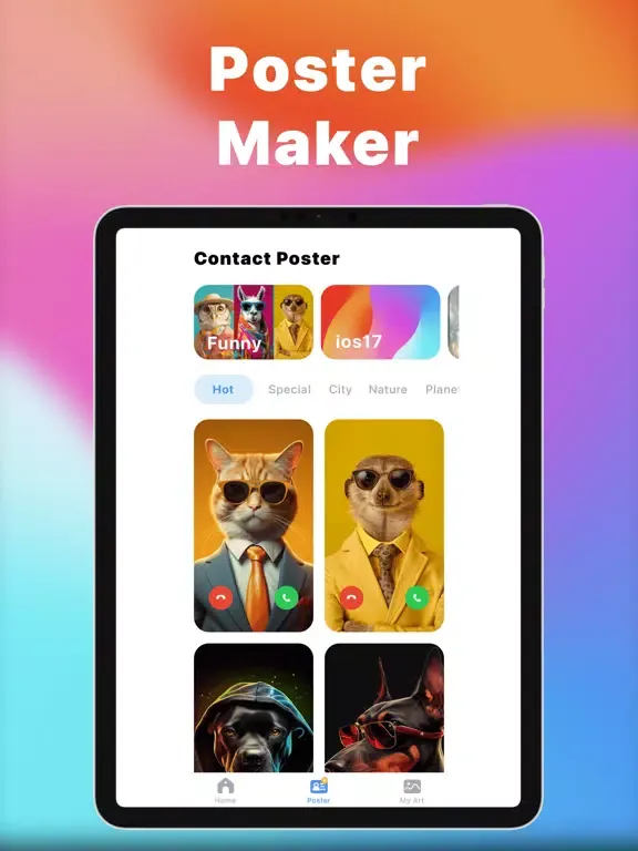Call Me: Contact Poster iPad  سکرین شاٹس