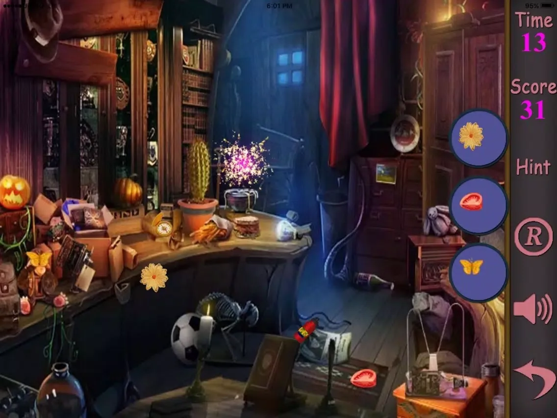 Capturas de pantalla de Hidden Objects Of A Tapped In The Dark iPad 