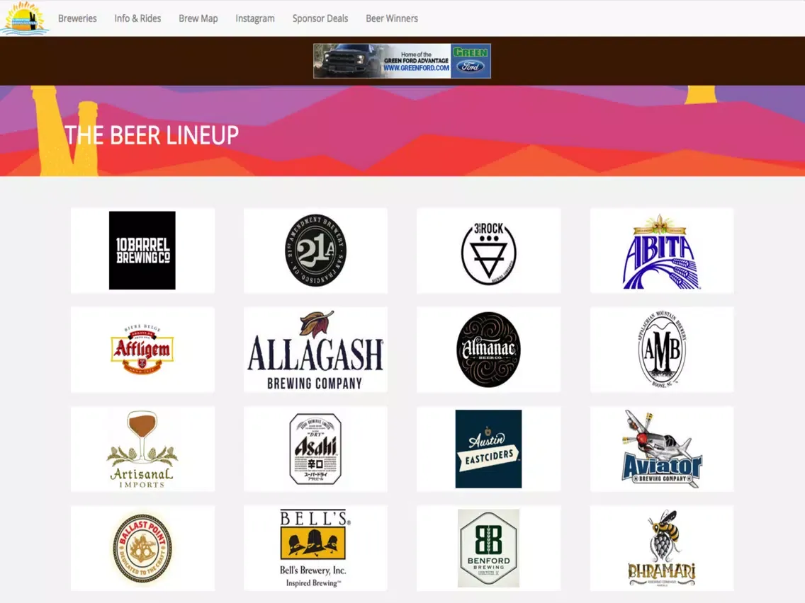 Tangkapan layar Brews Fest iPad 