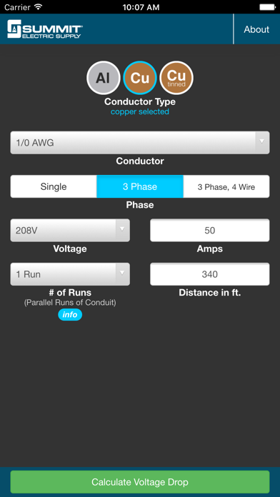 Voltage Drop Calculator Summit স্ক্রিনশট