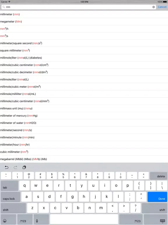 Unit Converter (Converber) iPad  स्क्रीनशॉट
