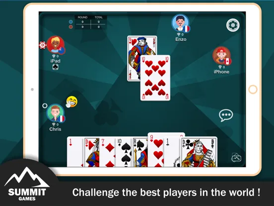 تصاویر Belote online card game iPad 