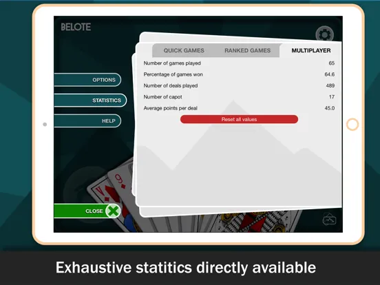 تصاویر Belote online card game iPad 