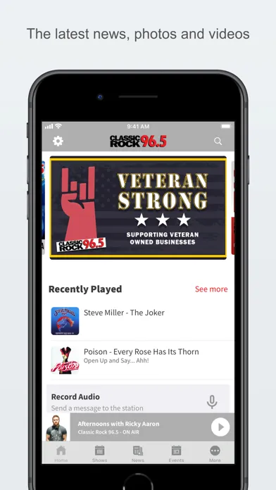 Tangkapan layar Classic Rock 96.5
