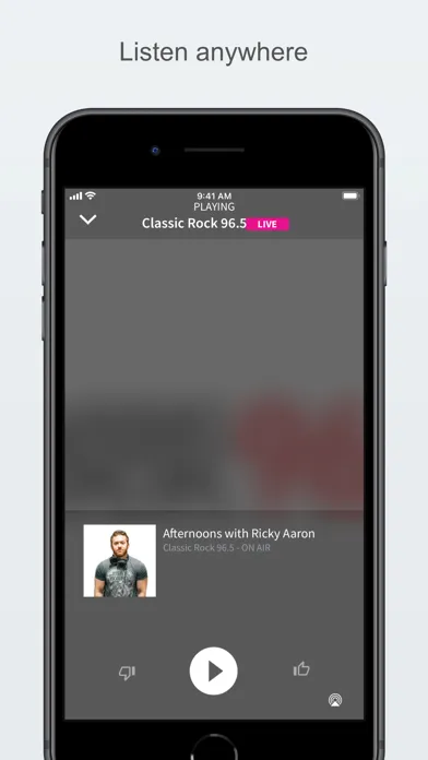 Tangkapan layar Classic Rock 96.5
