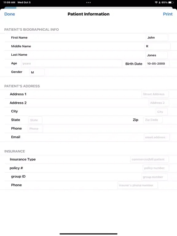 PCR-EMS iPad  Screenshots