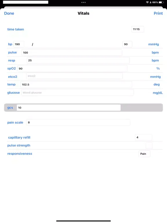 PCR-EMS iPad  Screenshots