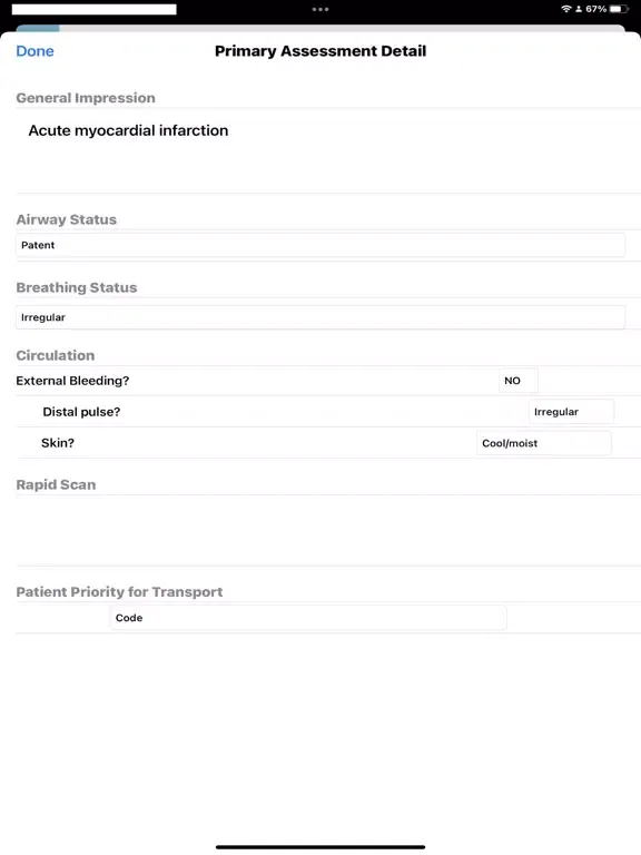 PCR-EMS iPad  Screenshots