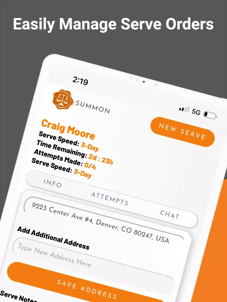Summon - Get A Process Server iPad 應用截圖