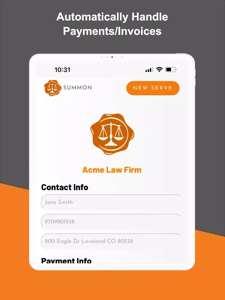 Summon - Get A Process Server iPad 應用截圖