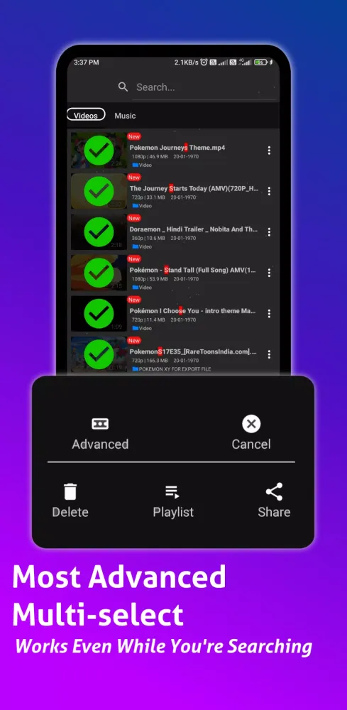 4k Video Player For Android Screenshots
