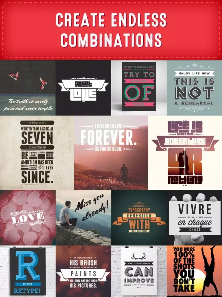 Retype - Typography Photo Editor iPad 应用截图