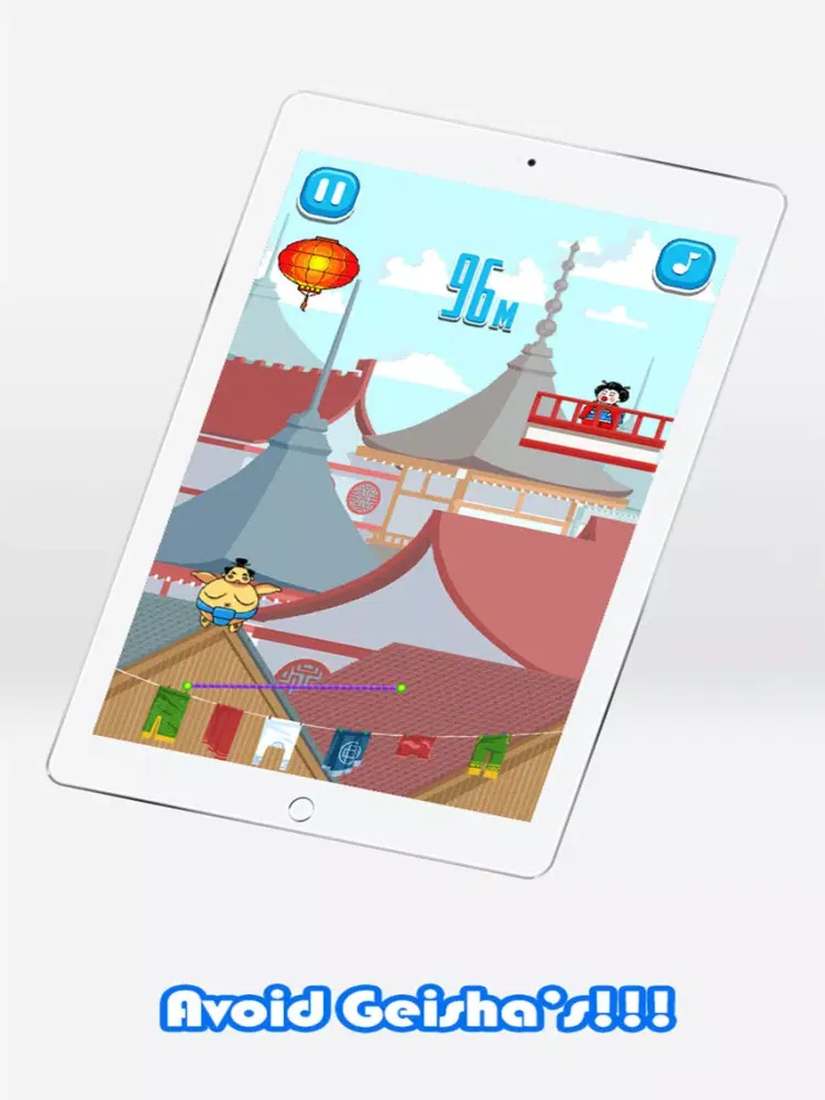 Скриншоты Sumo Wrestler Jump - addictive trampoline game iPad 