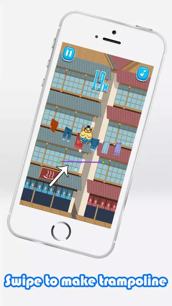 Скриншоты Sumo Wrestler Jump - addictive trampoline game