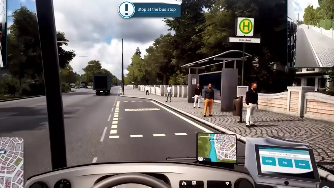 Tangkapan layar Coach Bus Driving Transporter