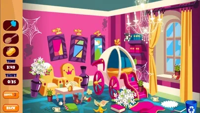 ภาพหน้าจอของ Princess Doll House Cleaning