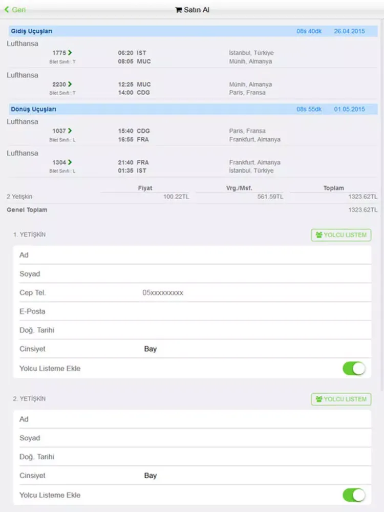 Uçak Bileti by Modabilet iPad  Screenshots