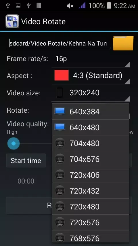Ảnh chụp màn hình của Video Rotate
