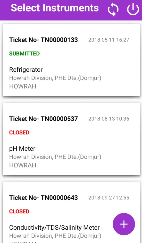 WBPHED Instrument App Screenshots