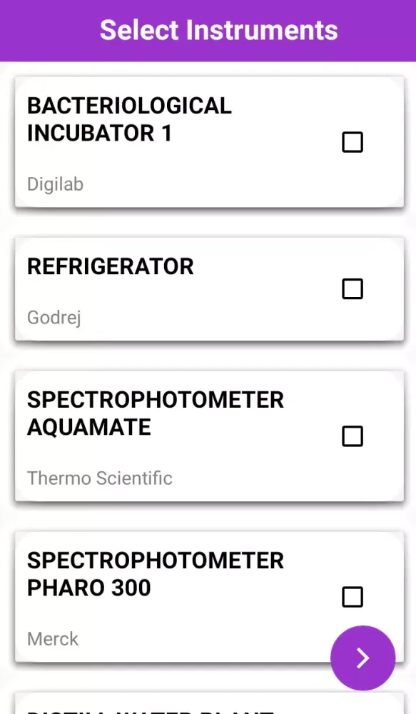 WBPHED Instrument App Screenshots