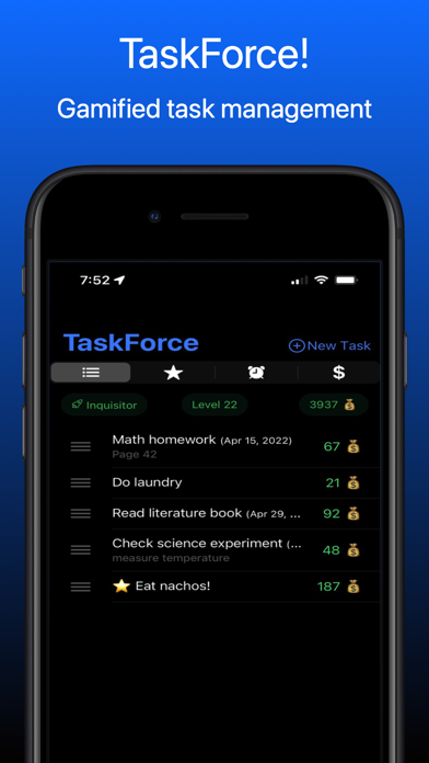 Capturas de tela do TaskForce!