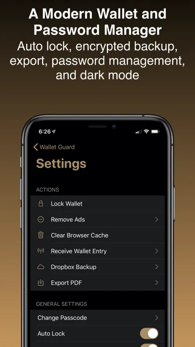 Captures d'écran de Wallet Guard