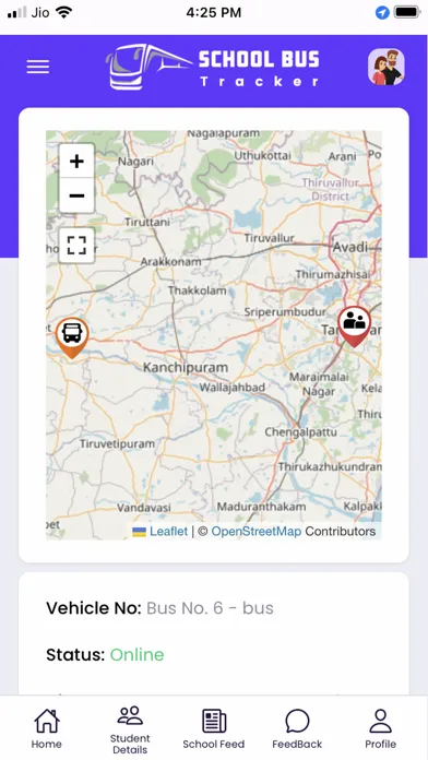 SunBeam Bus Tracker Screenshots