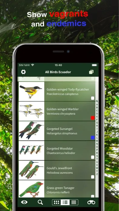 Скриншоты All Birds Ecuador field guide