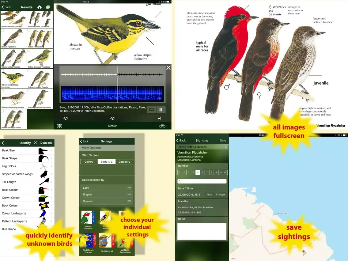 Zrzuty ekranu All Birds Northern Brazil - a field guide to all the bird species recorded in this region of South America iPad 