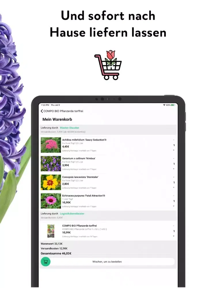 FlowerCam Gartenblumen kaufen iPad  Screenshots