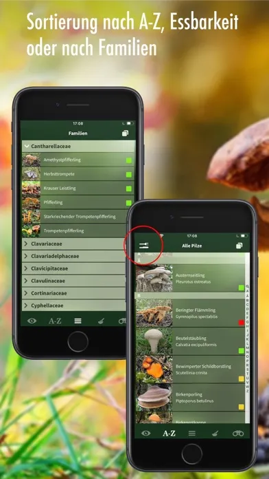 Capturas de pantalla de Pilzführer Deutschland, Pilze!