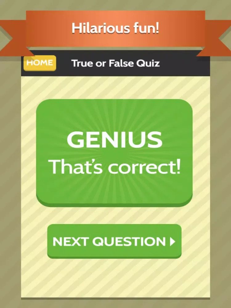 تصاویر True or False trivia quiz iPad 