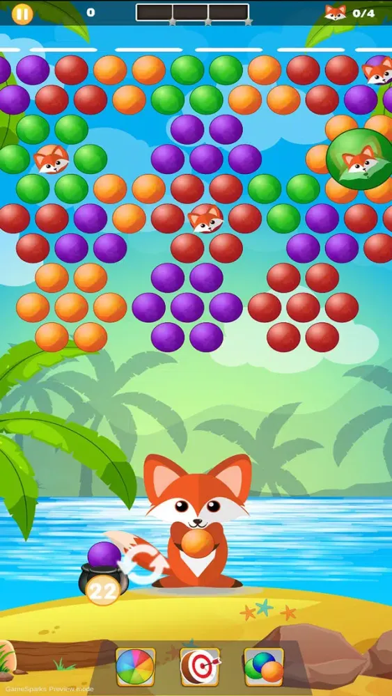 Tangkapan skrin Fox Rescue - Bubble Shooter
