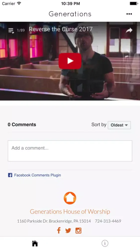 Capturas de tela do Generations House of Worship
