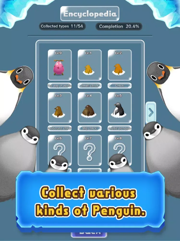 Ảnh chụp màn hình của penguin harvest iPad 