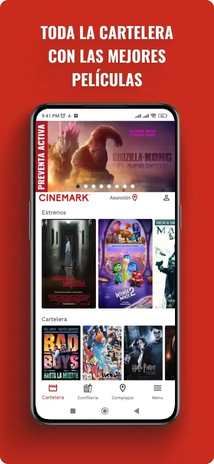 Tangkapan layar Cinemark Paraguay