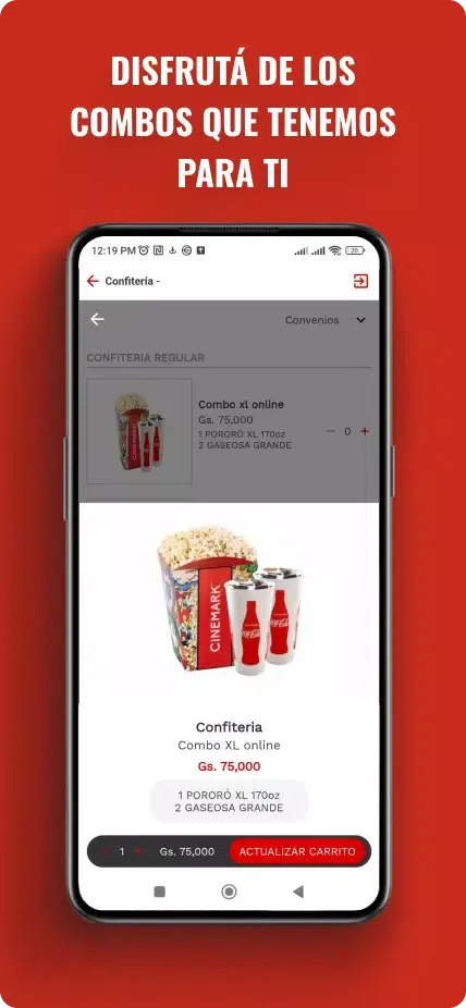 Tangkapan layar Cinemark Paraguay