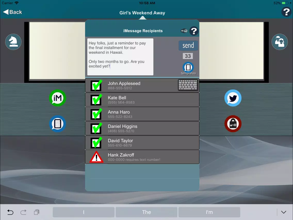 Portree Group messenger iPad  Ekran Görüntüleri
