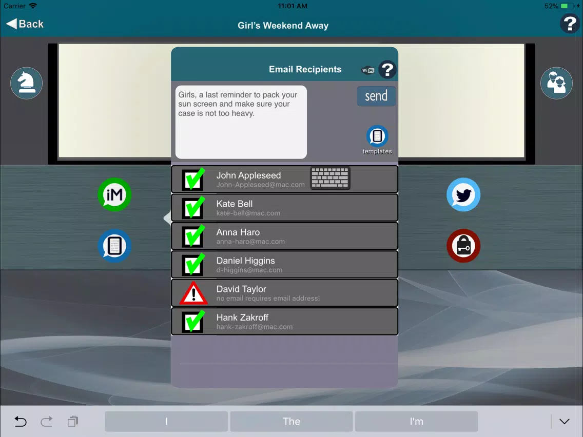 Portree Group messenger iPad  Ekran Görüntüleri