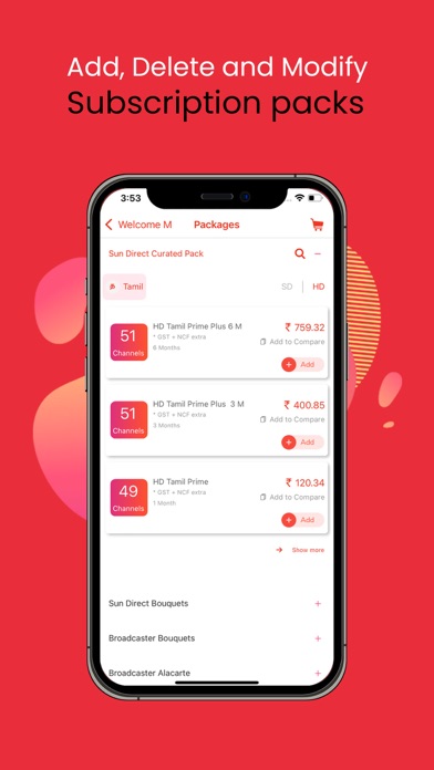 Zrzuty ekranu My Sun Direct App