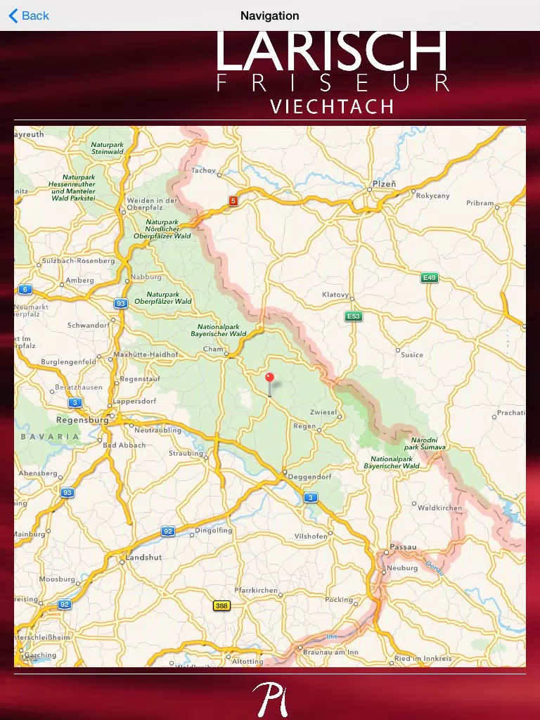 Tangkapan skrin Friseur Larisch iPad 