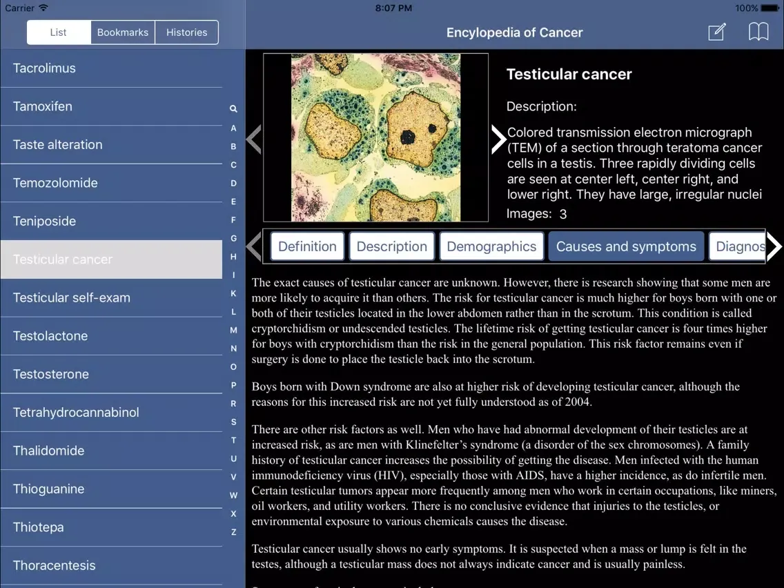 Скриншоты Cancer Diseases iPad 