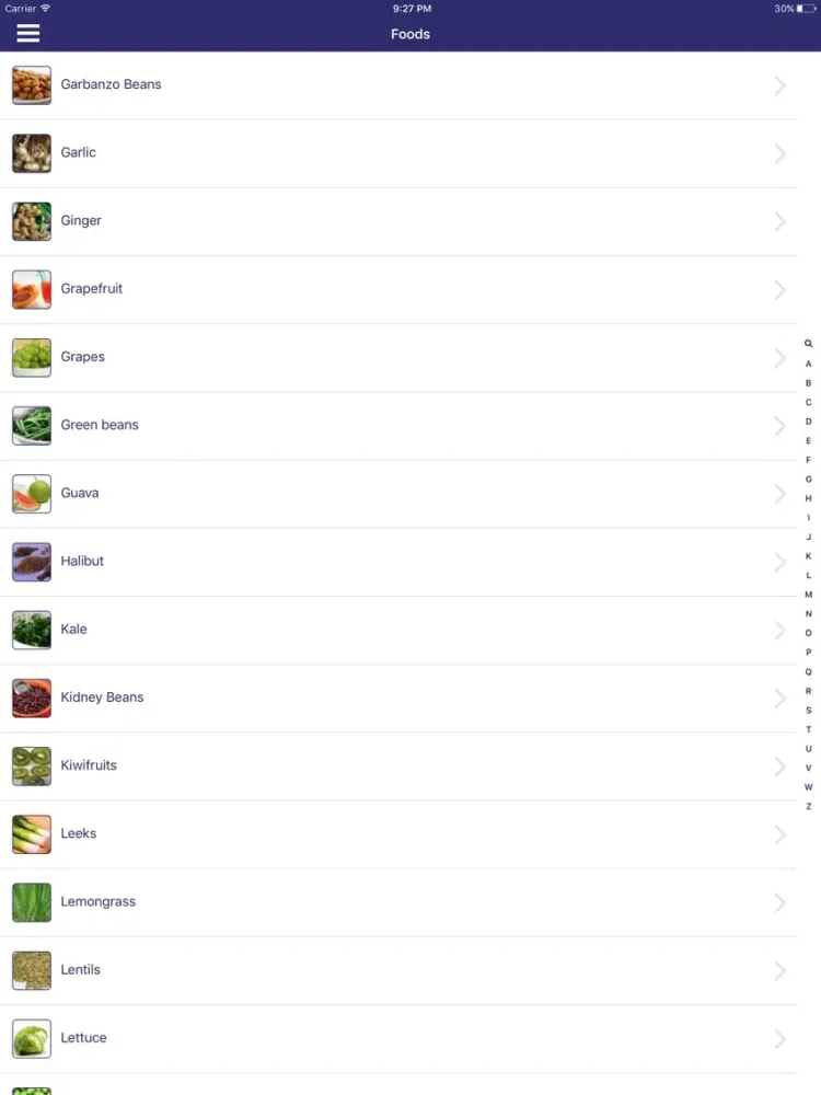 Healing Foods iPad  Screenshots