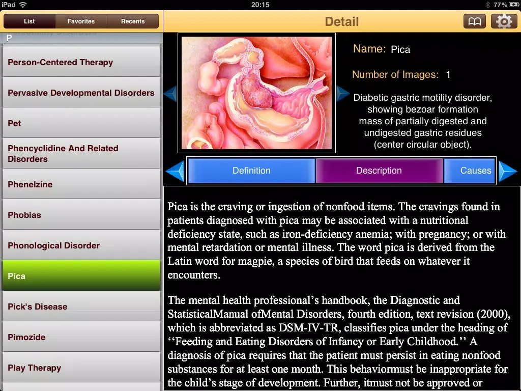 Скриншоты Encyclopedia of Mental Health iPad 